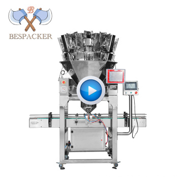 Bespacker XKB-10 multi heads automatic linear weighing filling packaging machine price with conveyor belt